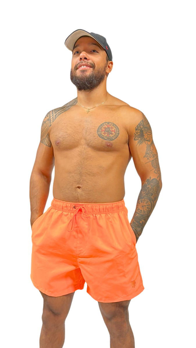 Short de bain homme avec motif étoiles de mer ton sur ton – effet texturé et séchage rapide – Image 2