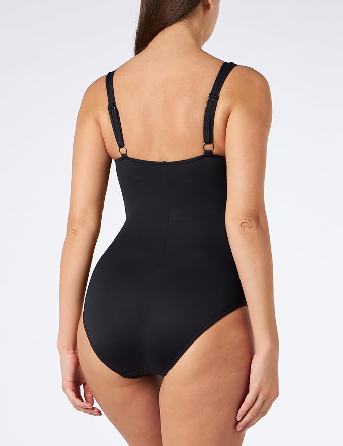 Maillot de bain 1 pièce femme gainant maintien poitrine bretelles larges – Image 2