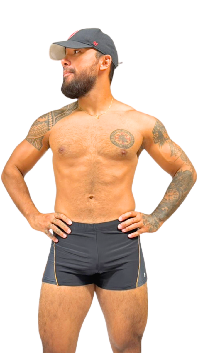 Shorty de bain homme avec bandes contrastées – maillot de bain homme moderne et confortable – Image 4