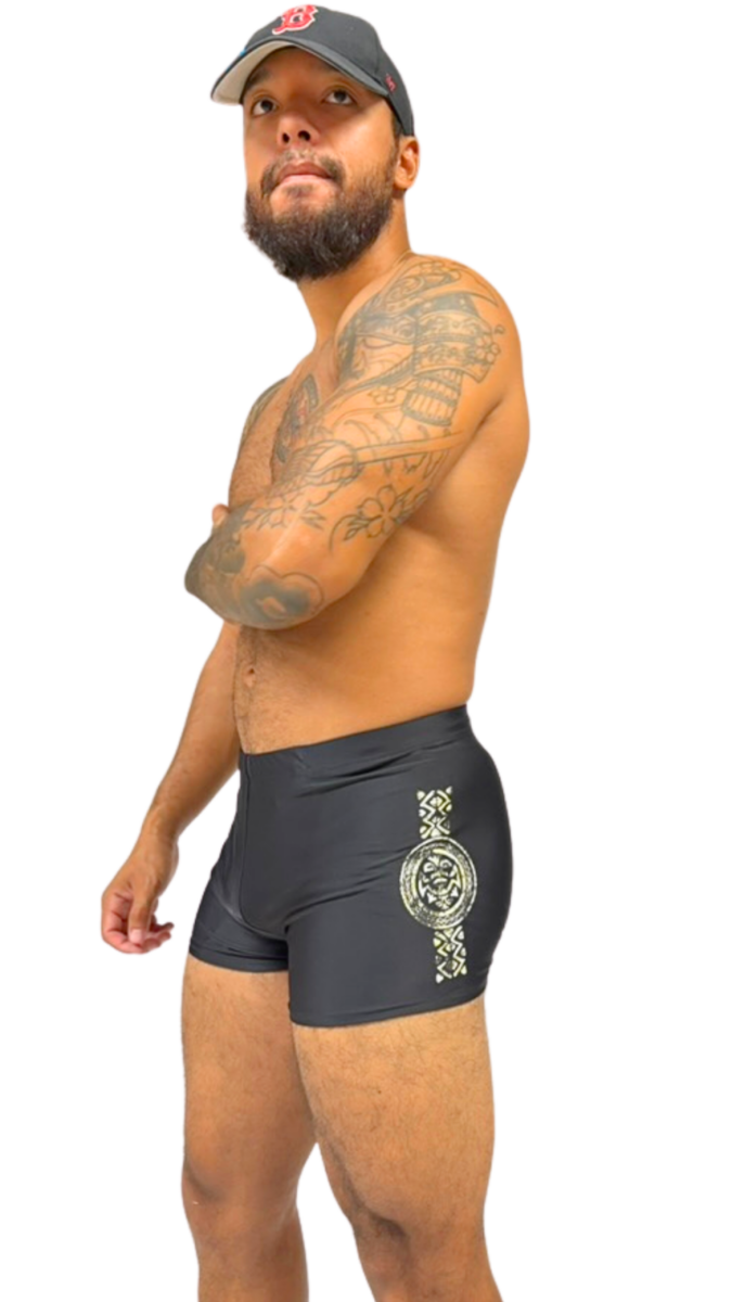 Shorty de bain homme avec motif ethnique – maillot de bain homme original et tendance – Image 2