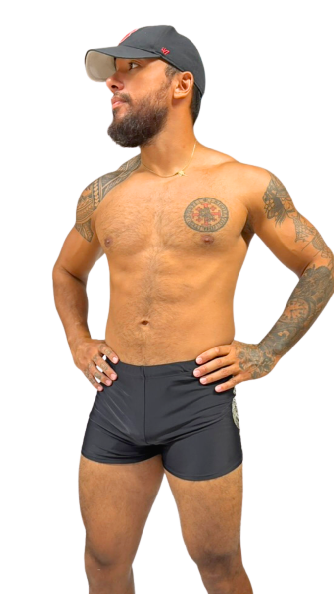 Shorty de bain homme avec motif ethnique – maillot de bain homme original et tendance – Image 3