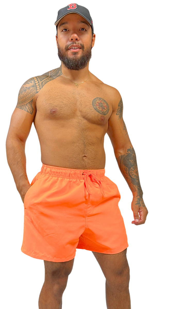 Short de bain homme avec motif étoiles de mer ton sur ton – effet texturé et séchage rapide – Image 4