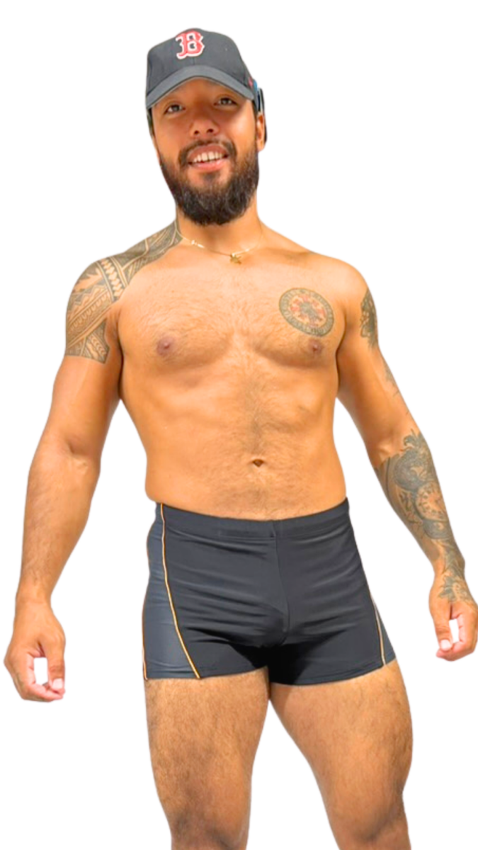 Shorty de bain homme avec bandes contrastées – maillot de bain homme moderne et confortable – Image 3