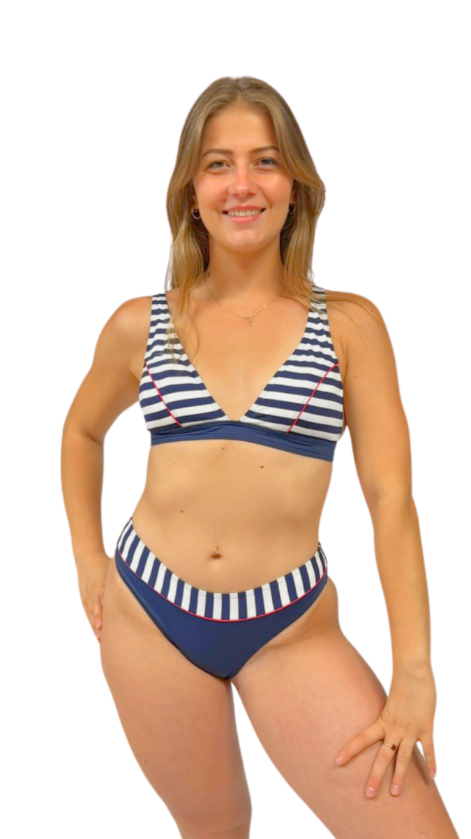 Maillot de bain 2 pièces femme bikini style marinière – Image 2